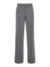 Msgm Shiny Pinstriped Wide-leg Trousers