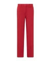 Msgm High-waist Tailored Trousers In Red