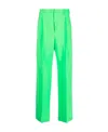 Msgm High-waist Tailored Trousers In Green