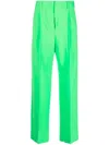 Msgm High-waist Tailored Trousers In Grün