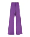Msgm High-waist Wide-leg Trousers In Purple