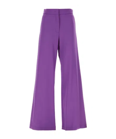 Msgm High-waist Wide-leg Trousers In Purple