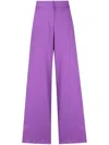 Msgm High-waist Wide-leg Trousers In Violett
