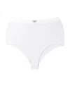Msgm Proibito High-waist Logo Briefs In White