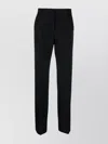 Msgm High-waisted Crepe Straight-leg Trousers With Belt Loops