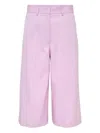 Msgm High-waisted Culottes In Purple