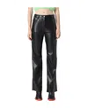 Msgm High-waisted Faux-leather Trousers In Black