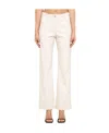 Msgm High Waist Women's Pants In White