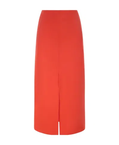 Msgm High-waisted Pencil Skirt In Red
