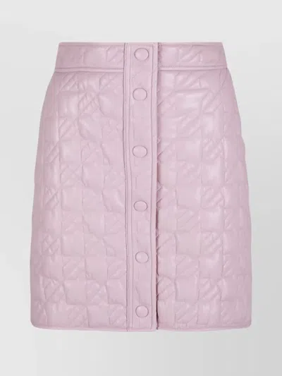 MSGM HIGH-WAISTED QUILTED TEXTURE SKIRT