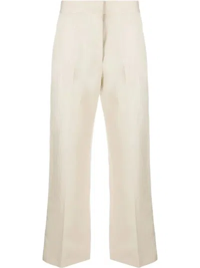 MSGM HIGH-WAISTED RELAXED-FIT TROUSERS
