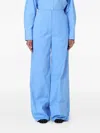 Msgm High-waisted Trousers In Blue