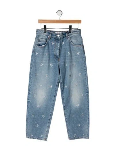 Pre-owned Msgm High-rise Straight Leg Jeans W/ Tags In Blue