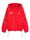 Msgm Hooded Jacket In Red