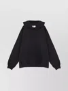 Msgm Hooded Knitwear Kangaroo Pocket In Black