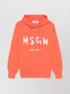Msgm Hooded Knitwear With Ribbed Cuffs And Hem