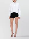 Msgm Hooded Logo Sweatshirt With Ribbed Finish