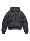 Msgm Hooded Puffer Jacket In Black