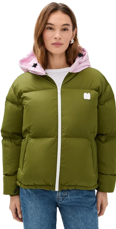 Msgm Hooded Puffer Military Green
