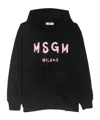 Msgm Hooded Sweatshirt In Black