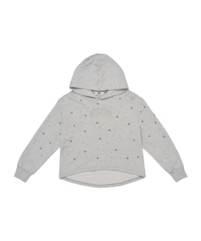 Msgm Hooded Sweatshirt In Gray