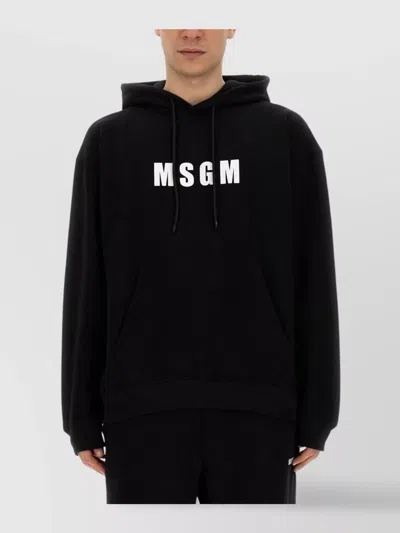 MSGM HOODED SWEATSHIRT KANGAROO POCKET