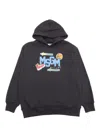 Msgm Hoodie Boy Nero/black In Black