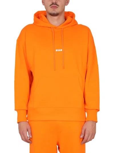 Msgm Hoodie In Orange