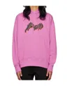 Msgm Purple Bonded Hoodie In Pink