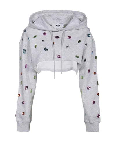 MSGM CRYSTAL-EMBELLISHED HOODIE