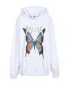 Msgm Butterfly-print Hoodie In White
