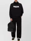 Msgm Hoodie With Drawstring Hood And Kangaroo Pocket In Black