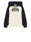 Msgm Ivory Sweatshirt For Boy With Logo In Ivory