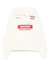 Msgm Hoodie With Print  In White