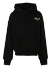 Msgm Logo-embroidered Hoodie In Black