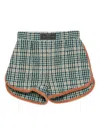 Msgm Houndstooth-patterned Shorts In Black
