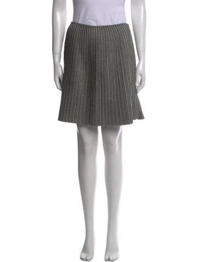 Pre-owned Msgm Houndstooth Print Mini Skirt In Neutral