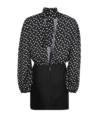 MSGM HYBRID POLKA-DOT MINI DRESS
