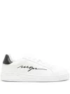 Msgm Iconic Leather Sneakers In White