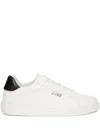 Msgm Logo-plaque Leather Sneakers In White