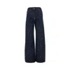 Msgm Ide-leg Jeans With Multicoloured Studs In Blue