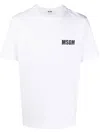 Msgm Impact Logo Jersey T-shirt In White