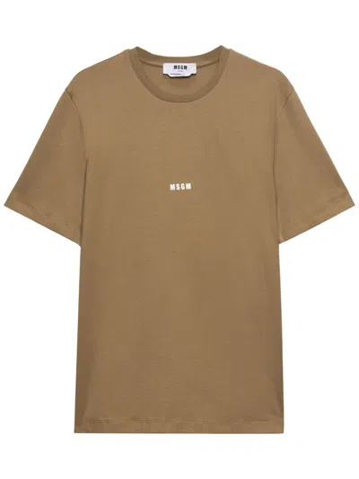 Msgm Impact T-shirt In Brown