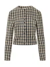 Msgm -inspired Multi-texture Jacket In Gray