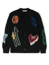 Msgm Intarsia-knit Cardigan In Black