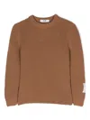Msgm Kids Classic Logo Printed Sweatshirt In Brown
