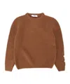 Msgm Kids Classic Logo Printed Sweatshirt In Brown