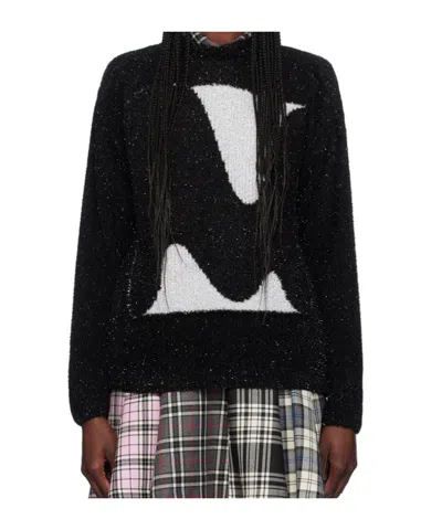 Msgm Intarsia-knit Logo Jumper