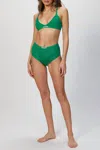 Msgm Intarsia-logo Briefs In Green In Green