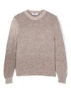 Msgm Intarsia-logo Sweater In 中性色